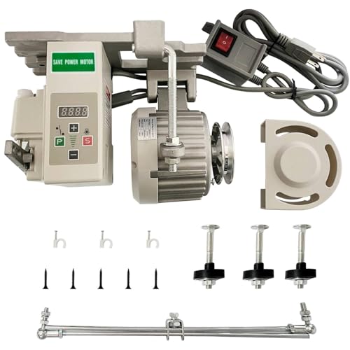Sewing Machine Motor AC110V Industrial Brushless Servo Motor with Controller and Foot Switch Reversible (750W)