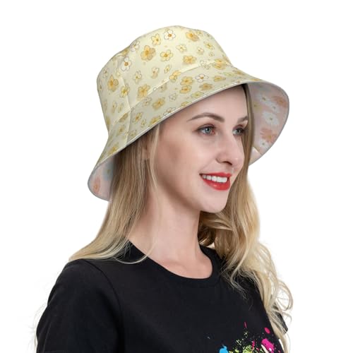 Image of Bucket Hat Double-Side-Wear Reversible Sun Hat Beach Travel Hiking for Women Men