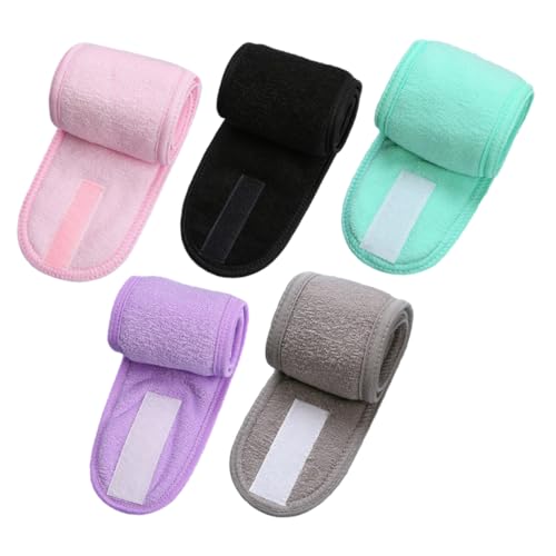 GAROZATION スパヘッドバンド 5個セット スパヘッドバンド 洗顔 メイクアップ用 女性用ヘッドバンド お風呂用ヘッドバンド
