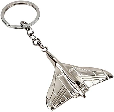 Harvey Makin MH123 Military Heritage Silver Plated Keyring, Vulcan, Glass,metal,plastic
