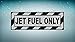 Auto Adesivi Aviazione aeroport Aereo Jet Fuel Only, Colore: Nero