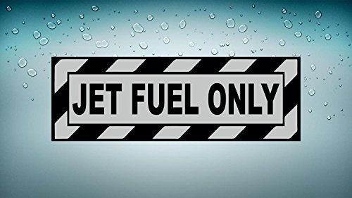 Akachafactory Autocollant Sticker Voiture Avion Aviation aeroport Jet Fuel Only Noir