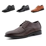 Exterior: La parte superior lisa facilita la limpieza de estos zapatos con cordones y mejora su calidad, mientras que la punta puntiaguda les da un toque clásico.
