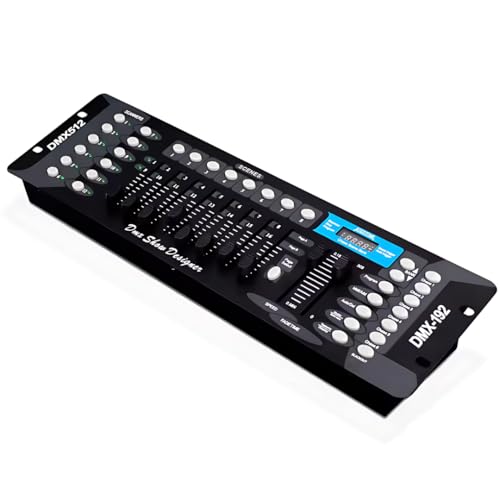 DMX 192 Channel Controller for Lights, CW-K192 Model, 8 Adjustabl...