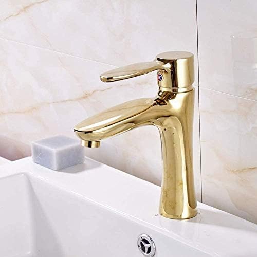 Mélangeur de lavabo doré pour rénover un meuble vanité moderne