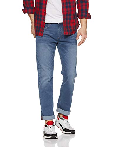 Image of Amazon Brand - Inkast Denim Co. Men's Slim Straight Fit Stretchable Jeans (IN-SS-86 MEDIUM BLUE 30)