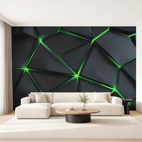 Fresque murale effet 3D relief géométrique abstrait grand format 500x350cm D&O117