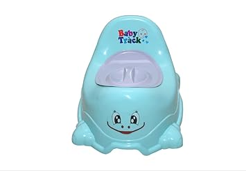 babytrack Adaptable Baby Potty | Toilet Safe Soft Training Seat With Handloom Trainer for Babies | Toddler | Kids (Ferozi)