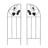Achla Designs FT-43S Sunflower Side Panels Support Wrought Iron Garden Trellis for Climbing Plants