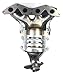 Exerock 674-608 Manifold with Integrated Catalytic Converter Compatible with 2001-2005 Honda Civic DX EX LX GX HX 1.7L, 2002-2005 Honda Civic SI Model 1.7L, 2004-2005 Honda Civic Value Package 1.7L