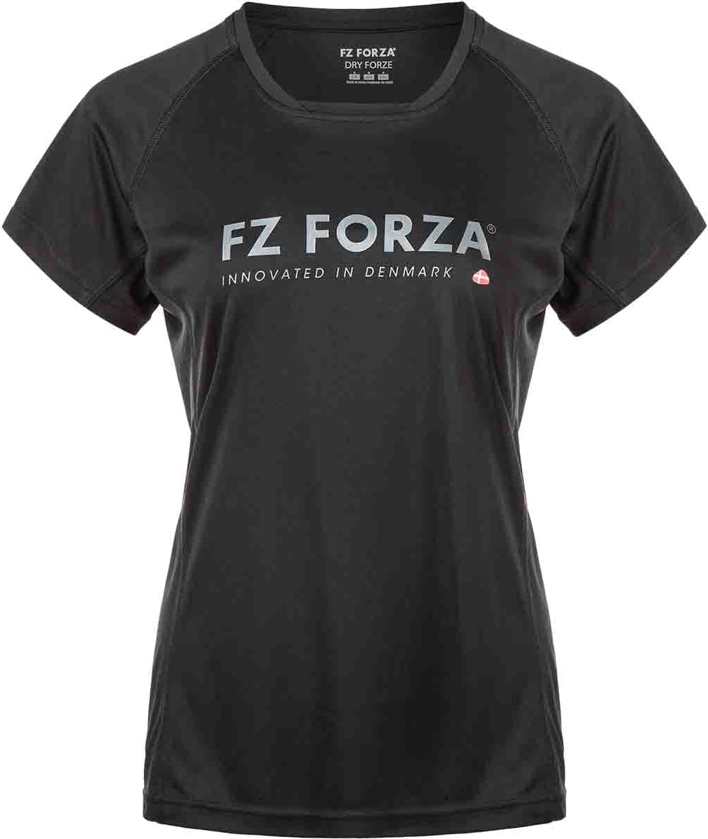 FZ Forza Blingley Women's Round Neck Badminton T-Shirt, Black (XL) โ Stretchable, Dryforze, Anti-Static, Anti-Pilling, Anti-Shrink