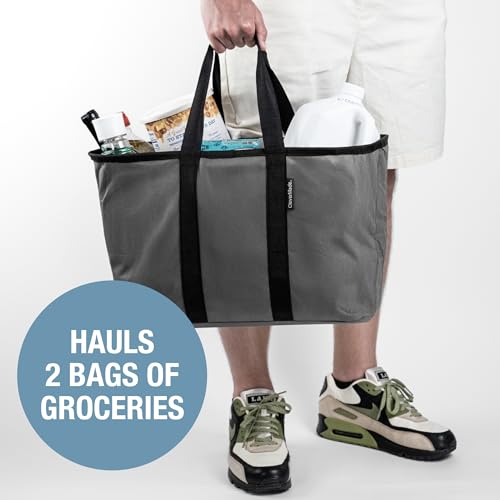 Image of CleverMade EcoBasket Collapsible Tote Basket - Reusable Grocery Tote