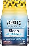 Zarbee's Melatonin Gummies 3mg Sleep Supplement to Promote Peaceful Sleep, Natural Mixed Fruit Flavor, Adults Gummy Age 12 Up, 60 Count