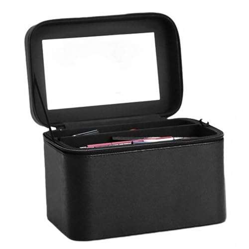 化粧箱 メイクポーチ 3色 化粧ポーチ 大容量 鏡付き 化粧品収納 大容量収納 バッグインバッグ 3色 小物入れ 収納 スクエア型 大きめ 使いやすい 防水 持ち運び 機能的 化粧ポーチミラー付 プロ用