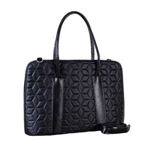 Bolsa Pasta Para Notebook Feminina Maleta Executiva Premium Elegante Para Ate 15,6” (DIAMOND PRETA)