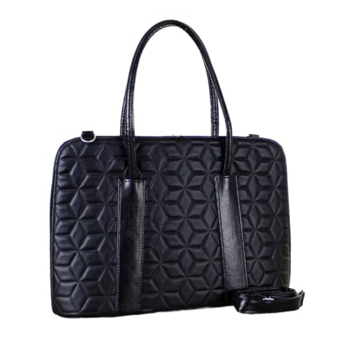 Bolsa Pasta Para Notebook Feminina Maleta Executiva Premium Elegante Para Ate 15,6” (DIAMOND PRETA)