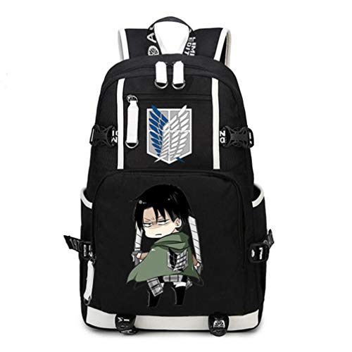 Bolsa de lona de gran capacidad y mochila de PU para portátil de la marca Attack Titan