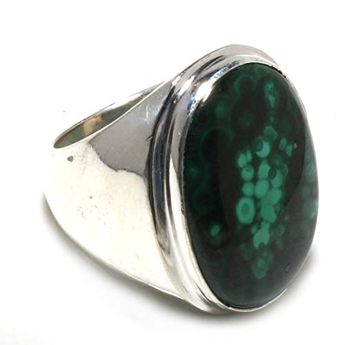 Bague turquoise naturelle femme argent 925 moderne taille 56,5