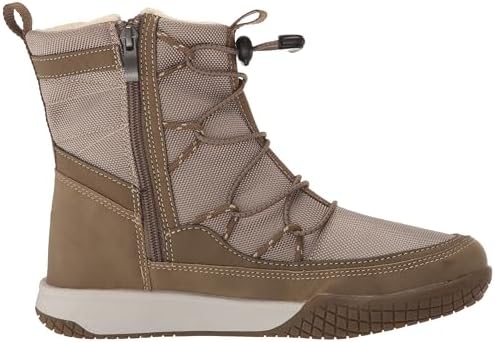 Khombu Beth Slip On Snow Boots for Women | Inside Zip Closure, Bungee Toggle, Modern Styling, Taupe, 6 | Image 5