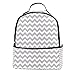 Zaino leggero grigio Chevron e Zigzag per scuola di viaggi universitari zaino casual per uomini e donne, Multicolore, Taglia unica