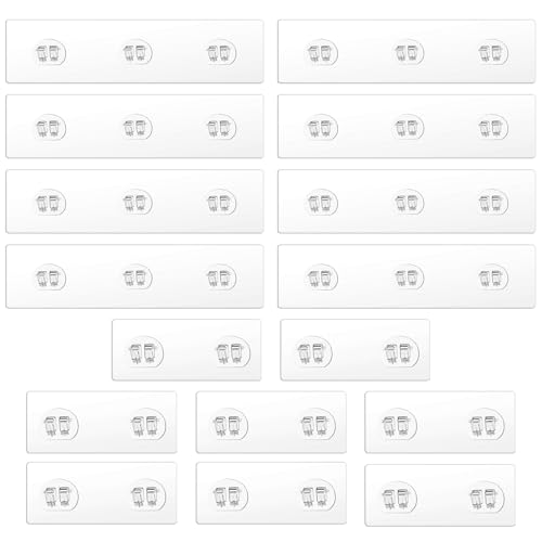 Bellanova 16 Stück Dusch Caddy Klebehaken, Klebehaken Ersatz Für Duschregal, Ohne Bohren, Selbstklebend, Für Korb, Seifenschale, Küchenregal (16 Stück)