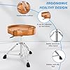 UPELLA Heavy Duty Drum Stool, Hydraulic Drum Throne, Ergonomic Memory Foam Drum Seat, Adjustable Drum Chair Anti-Slip Base, Drum Saddle Bench for Drummers Musicians(Brown) #5