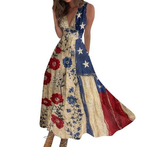 Vestido midi de verano floral holgado para evitar el calor con elegancia