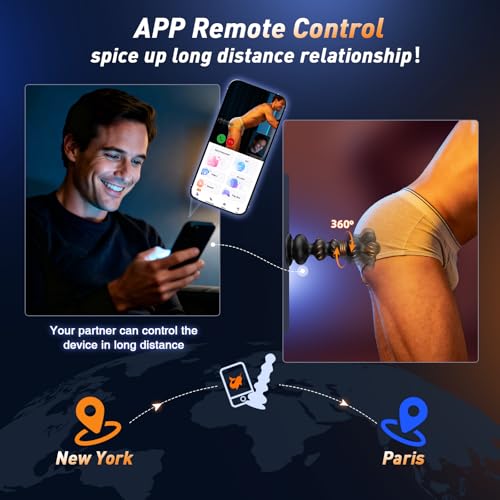 Image of BEISAR 360Rotating Anal Beads Prostate Massager, Anal Vibrator Anal Toys Butt Plug 10 Vibrating Suction Cup Anal Plug Male Sex Toys for Men Women Adult Toys Gradual Bead Anal Trainer S&M Whips