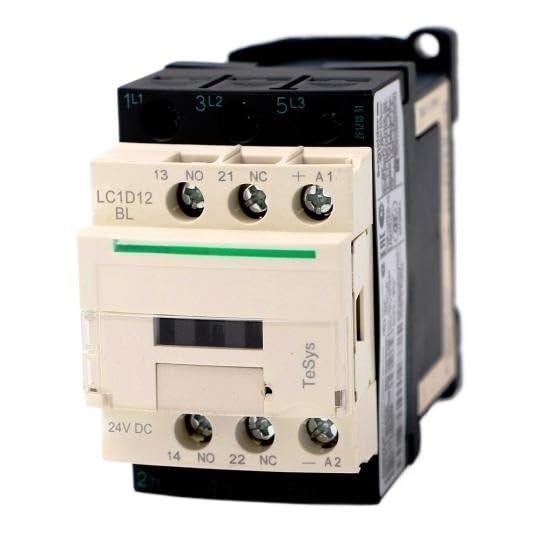 LC1D12BL Contacteur CC 3P 3NO pour stabiliser la commande de moteur 24V 12A