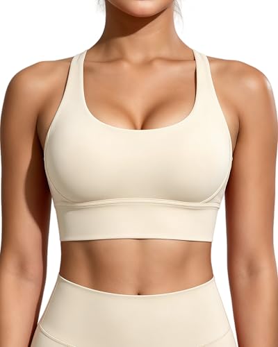 Image of Grace Form Strappy Sports Bra for Women Padded Push Up Sport Bra Athletic Running Workout Bra Yoga Bra