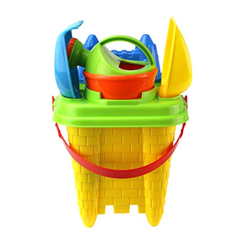 6 unidades/pacote Conjunto de brinquedos de areia de praia Kit de pá de balde de castelo Brinquedo d