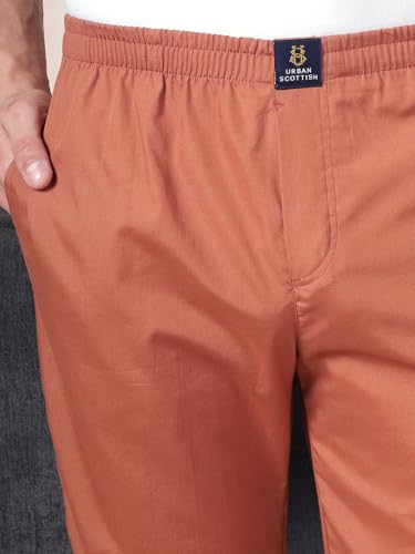 Image of Urban Scottish Solid Men's Lounge Pants 100% Cotton Pajama for men Night Pants Comfortable Regular Fit Track Pants Leisure-Wear Lower with an Elastic Waist-Band Casual Style, Machine Washable Pyjamas