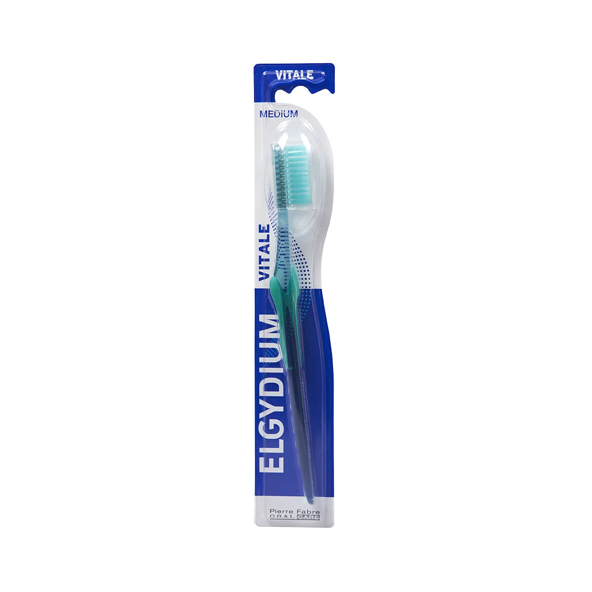 Elgydium Vitale Medium Toothbrush - White - Soft Bristles - Manual - 1 Count