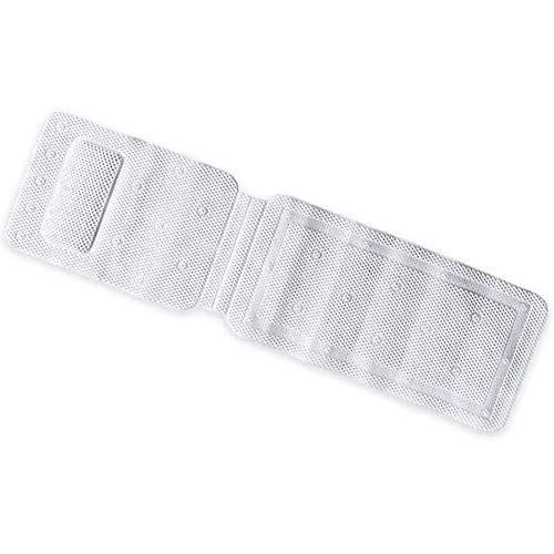 YLFW Bath Pillow Mat Back Support Full Body [Upgraded Ergonomic Suction Cups] 50 X 14 Inch For Tub With Suction Cups Bathtub Mat Pillow (125 X 36cm),White