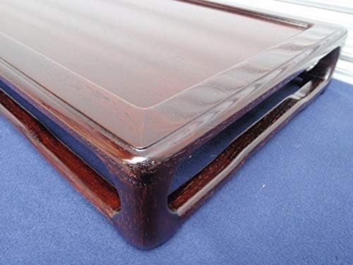 巾54cm 花梨 無垢 だるま型 平花台 飾り台 香炉台 盆栽台 漆塗り 新品