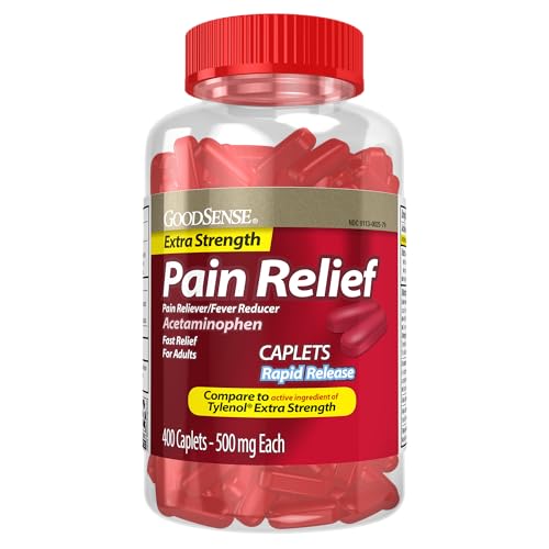 Good Sense Rapid Release Pain Relief Acetaminophen Caplets 500 mg Extra Strength Pain Reliever and Fever Reducer