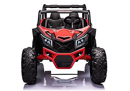 Buggy XMX UTV-MX elettrico per bambini, 24 V - 4 motori da 24 V, ruote in gomma, colore rosso, RC