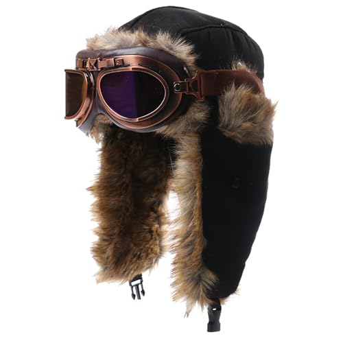 Bonnet pour temps froid avec lunettes de protection hiver sport de plein air