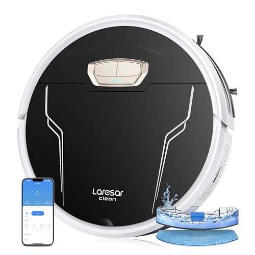 Laresar Clean Robot Aspirador y fregona, Robot Aspirador 3 en 1 Evol 3s (Negro)