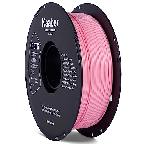 Kaaber PETG Filament 1.75mm, 1kg PETG Pink Filament Plastic Board Spool, PETG...