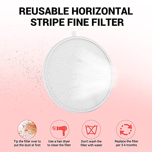 MelodySusie Nail Dust Collector Replacement Filter 6 Pack, Reusable Dust Filter for MelosySusie Nail Dust Collector Vacuum Fan Dust Collector Extractor Electric Dust Suction Machine