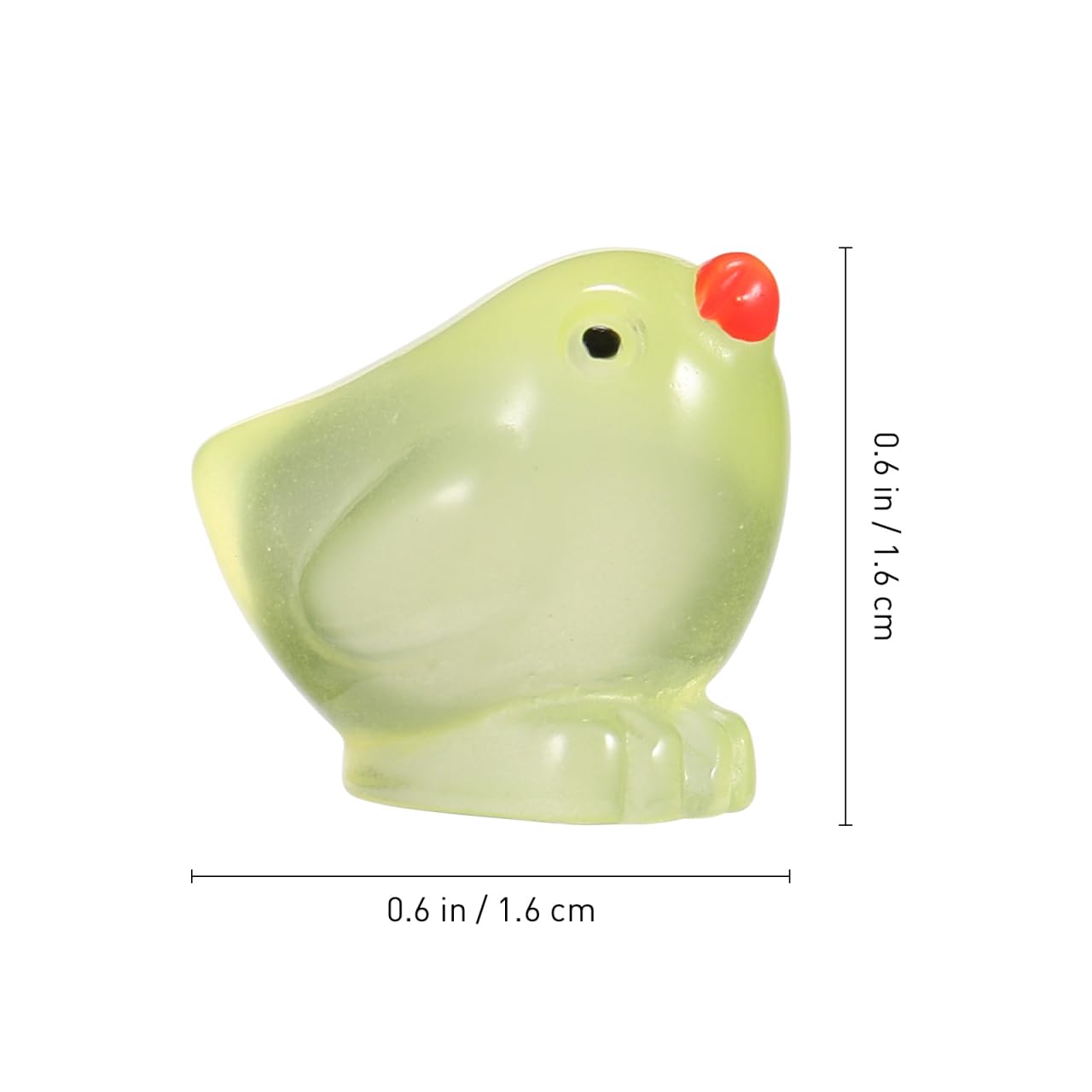 ERINGOGO 18pcs Glow- Dark Mini Chickens Small Chicken Figurines Resin Animals for Diy Decor Cute Tiny Chicks for Party Home Delicate and Compact Miniature Ornaments - Image 2