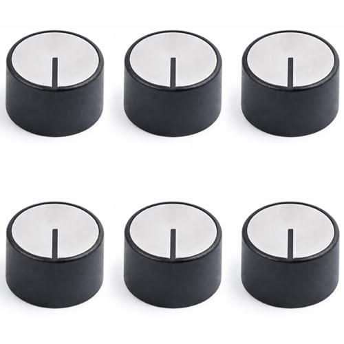 6 Pièces Bouton pour Cuisinière Gaz, Boutons Rotatifs Universels, 6 mm Bouton pour Réchaud à Gaz, Bouton de Poêle pour Cuisinière à Gaz, pour Presque...