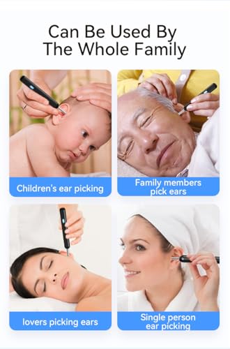 Image of Wireless Ear Wax Removal Tool with Camera, Smart Visual Ear Cleaner, 5MP HD Endoscope, Safe Silicone Tip, Type-C Charging
