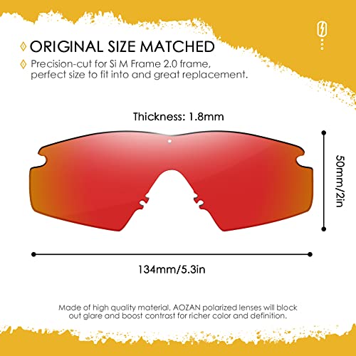 Image of ANSI Z87.1 Replacement Lenses For Oakley Si Ballistic M Frame 2.0 Sunglasses
