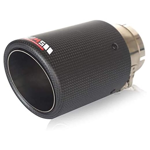 GORDESC 1 PC Escape de Carbono Silenciador Tail Pipe Arbon Modificación de Fibra Tail Pipes Escape de Coche Posterior Silenciador Tail Carbon Tip PARA Modificación de Coche (Size 1, Type 1)