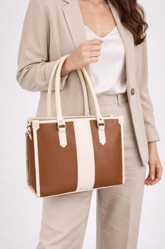 Image of ProArch Leather Core Strip Purse for Women Shoulder Bag for Women and Girls | Anti-Theft Pocket Slick Flap | Backpack Handbag
