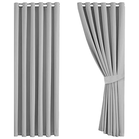 Aspire Homeware Light Grey Blackout Curtains Cover