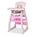 Festnight- Seggiolone Convertibile 3 in 1 con Tavolo Rosa