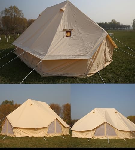 Carpa grande de lona 4 estaciones PlayDo 6m con chimenea miniatura 6
